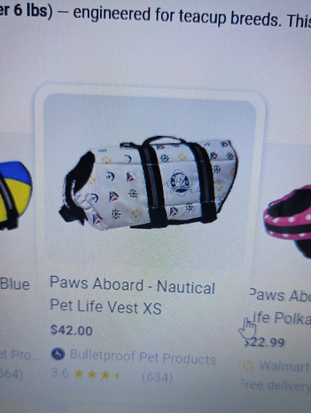 Paws Aboard Nautical Life Vest